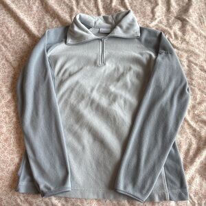 Columbia Women's Light Gray Quarter Zip Sweater